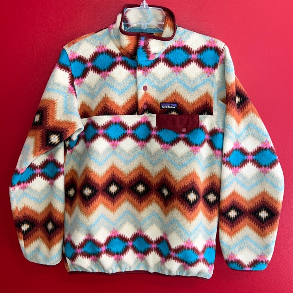 Patagonia Synchilla Timber Twist Tribal Snap S